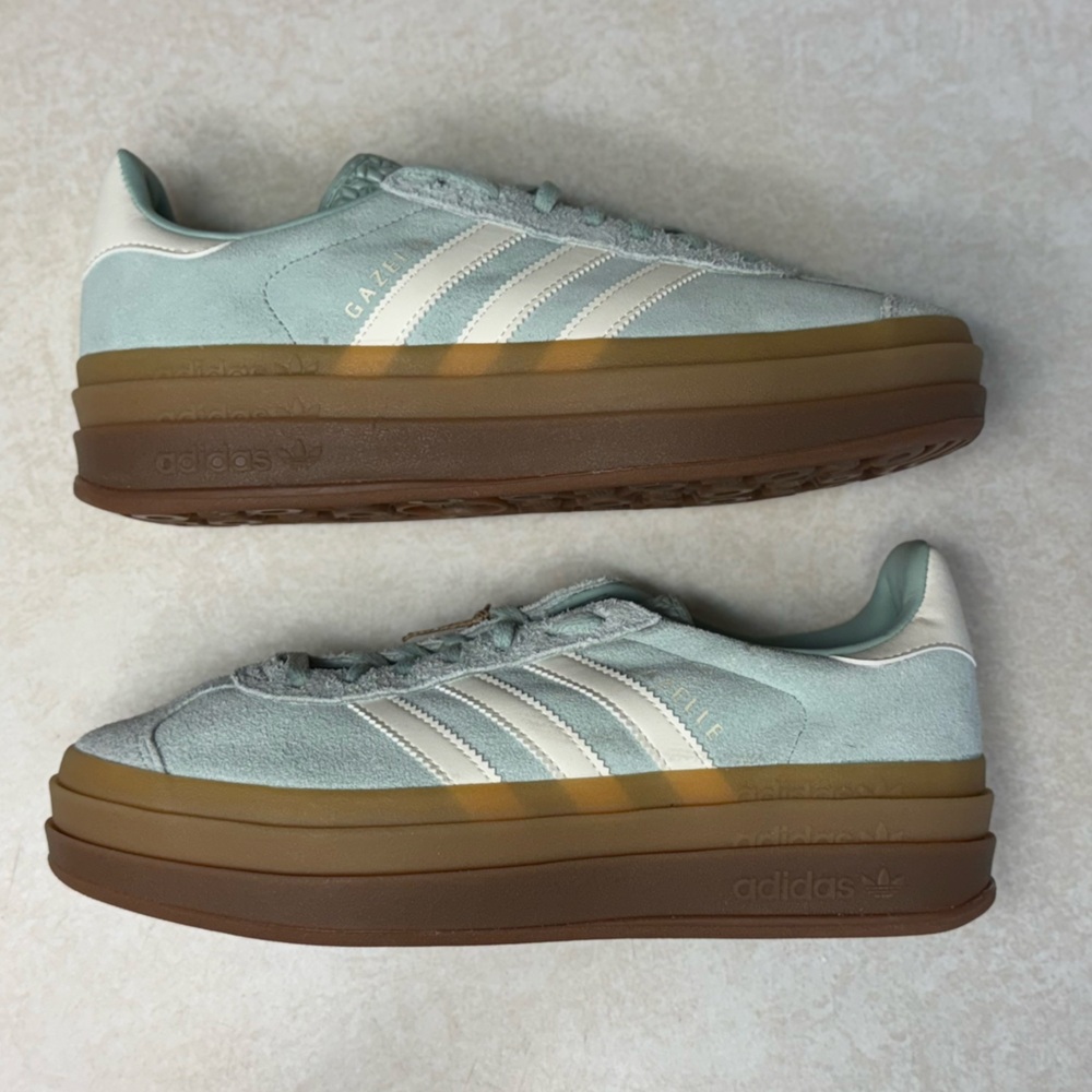NWT! Adidas | Gazelle Bold - Ash Green, Size 9 - Picture 6 of 14